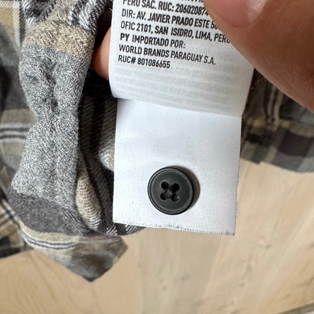 American Eagle Men’s Flannel Plaid Button Down Shirt Size M
